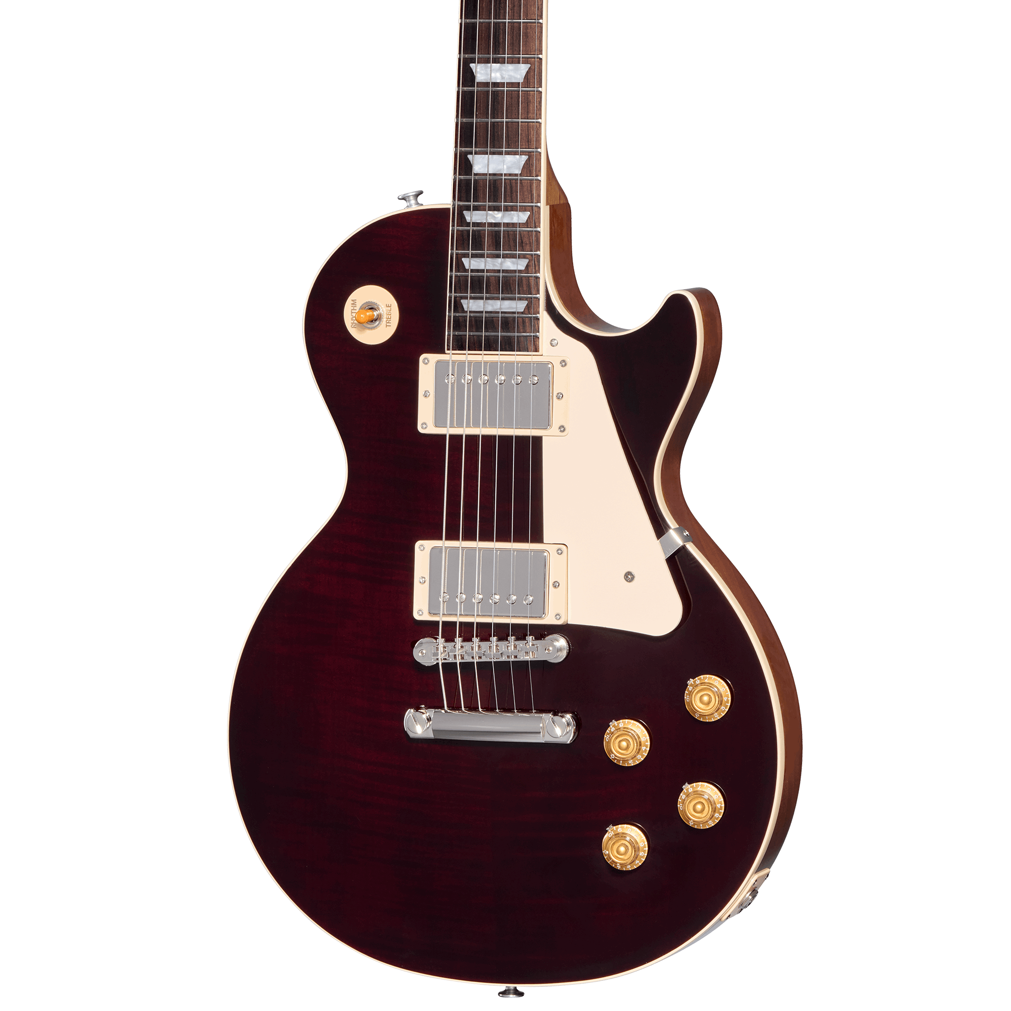 Gibson Les Paul Standard 50s Figured Top Electric Guitar - Trans Oxblood | Zoso Music Sdn Bhd