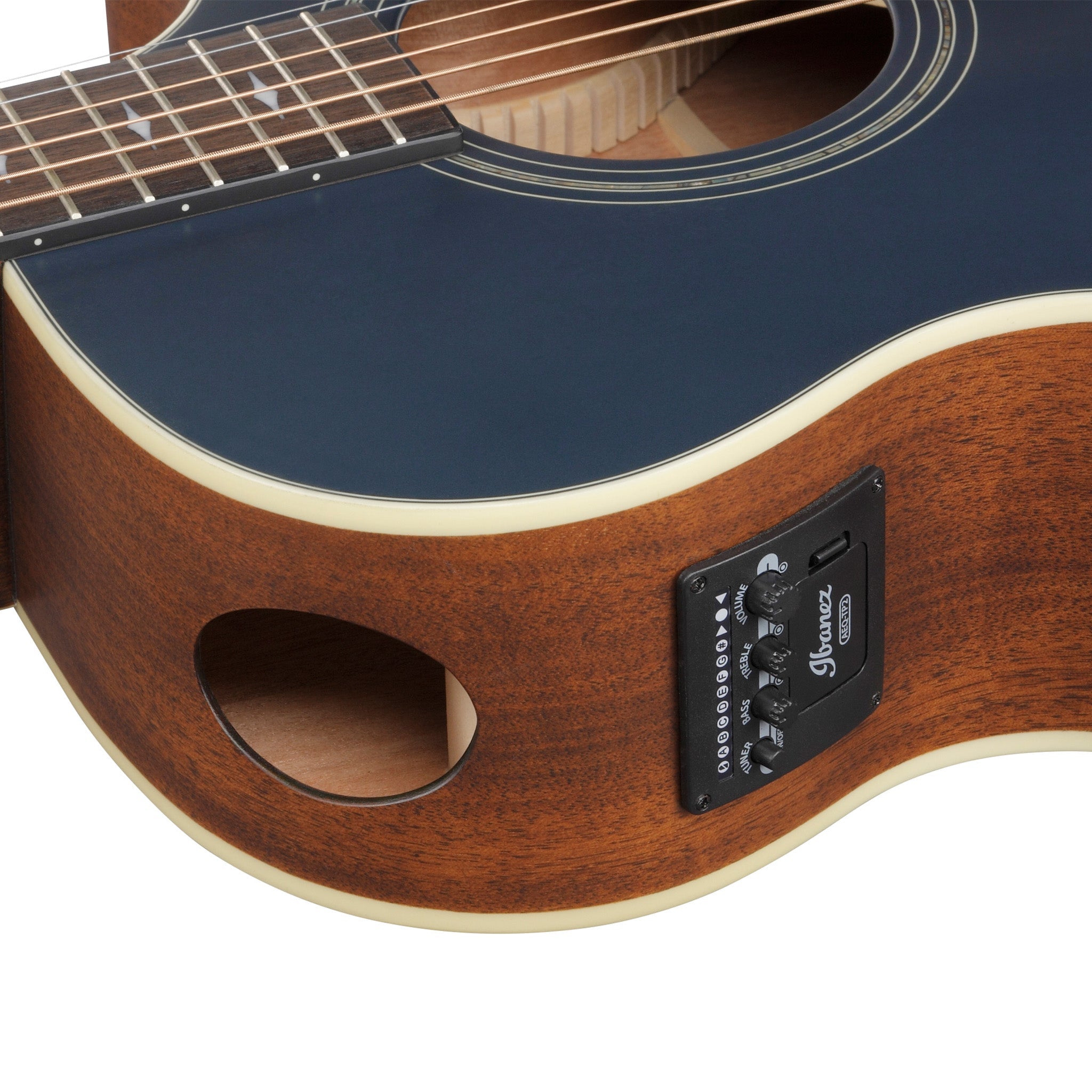 Ibanez AE100-DBF Acoustic Guitar, Dark Tide Blue Flat