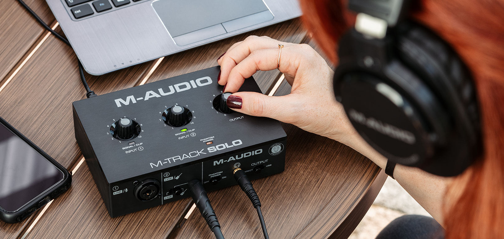M-Audio M-Track Solo 2-In-2-Out USB Audio Interface W/01 Mic Preamp