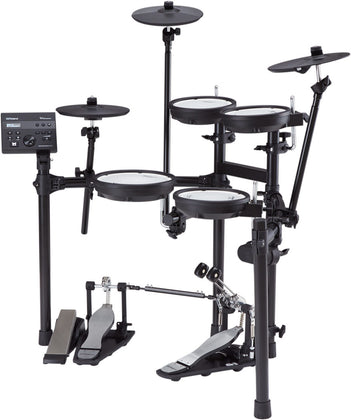 Roland V-Drums TD-07DMK Electronic Drum Set with RH-5 Headphone, Kick Pedal, Throne and Drumsticks