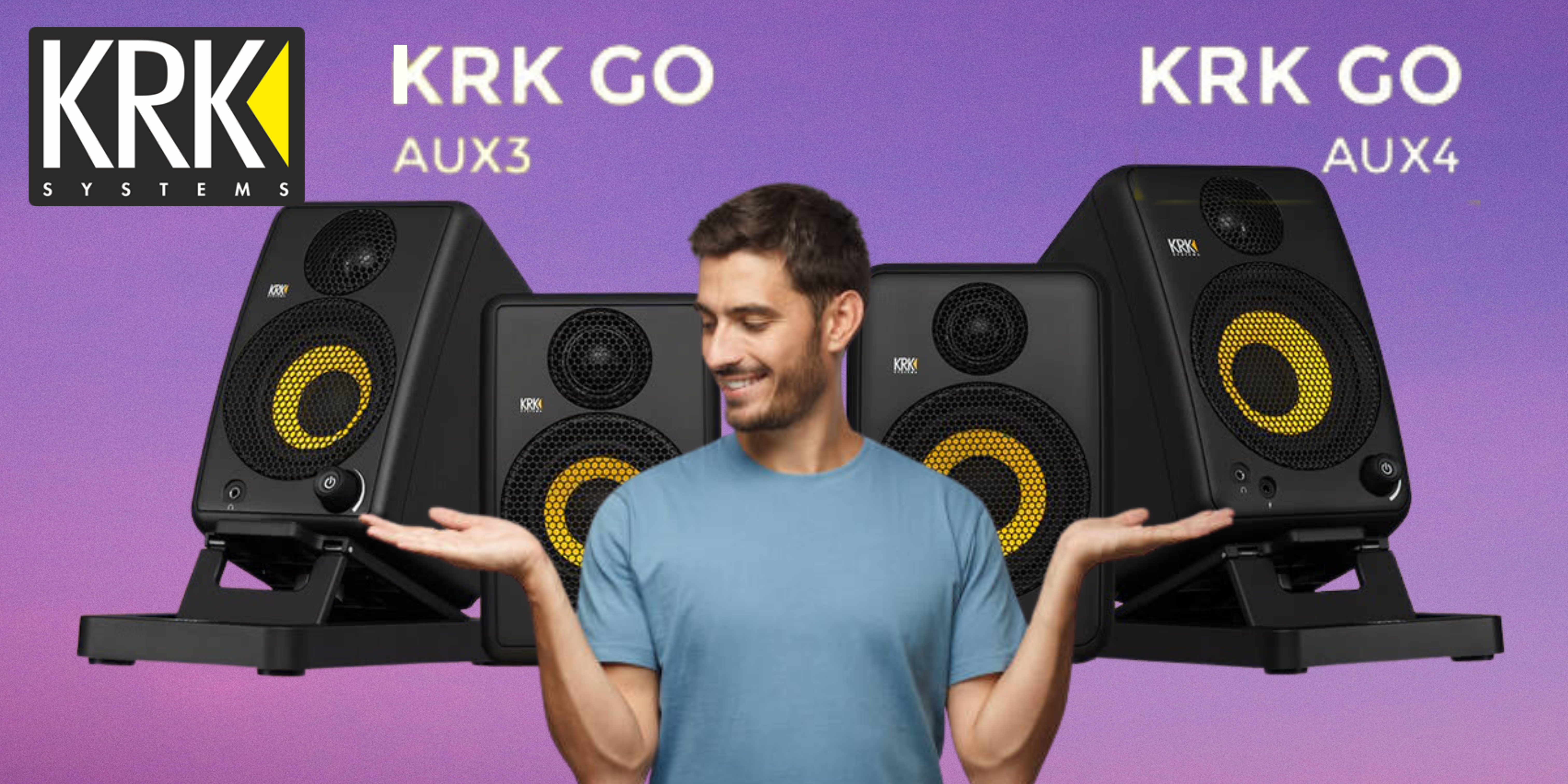 KRK Go Aux 3 Go Aux 4 Portable Studio Monitor Speakers