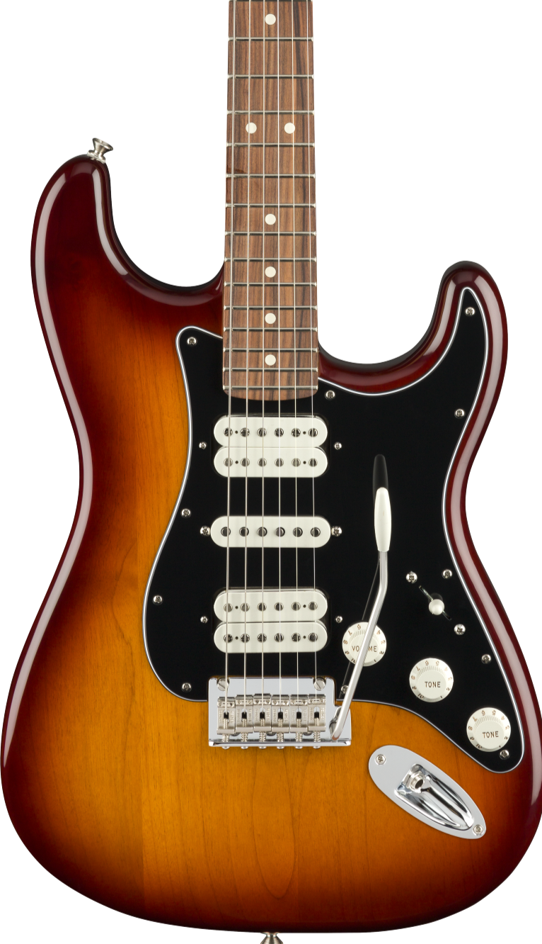 Fender Player Plus Top Stratocaster Electric Guitar, Pau Ferro FB, Tobacco Sunburst