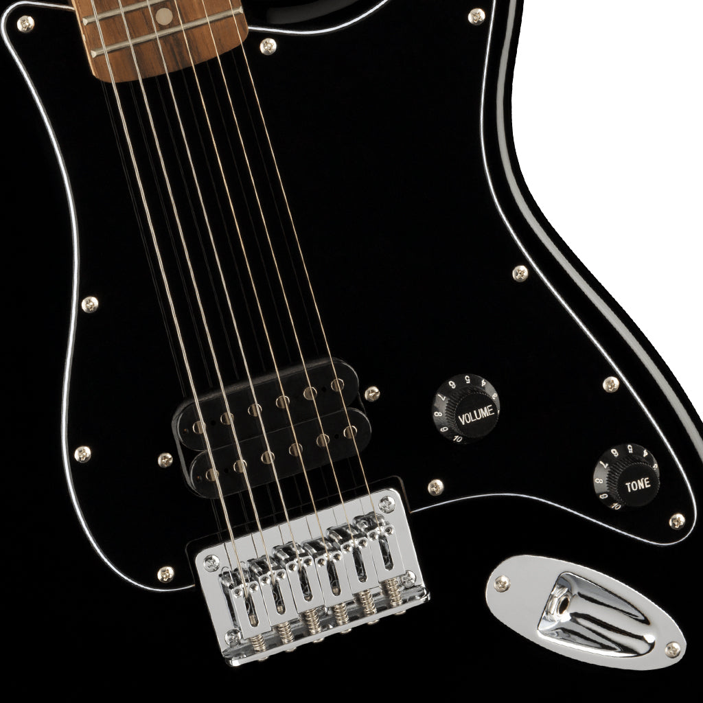 Squier FSR Affinity Series Stratocaster H HT Electric Guitar, Laurel FB, Black