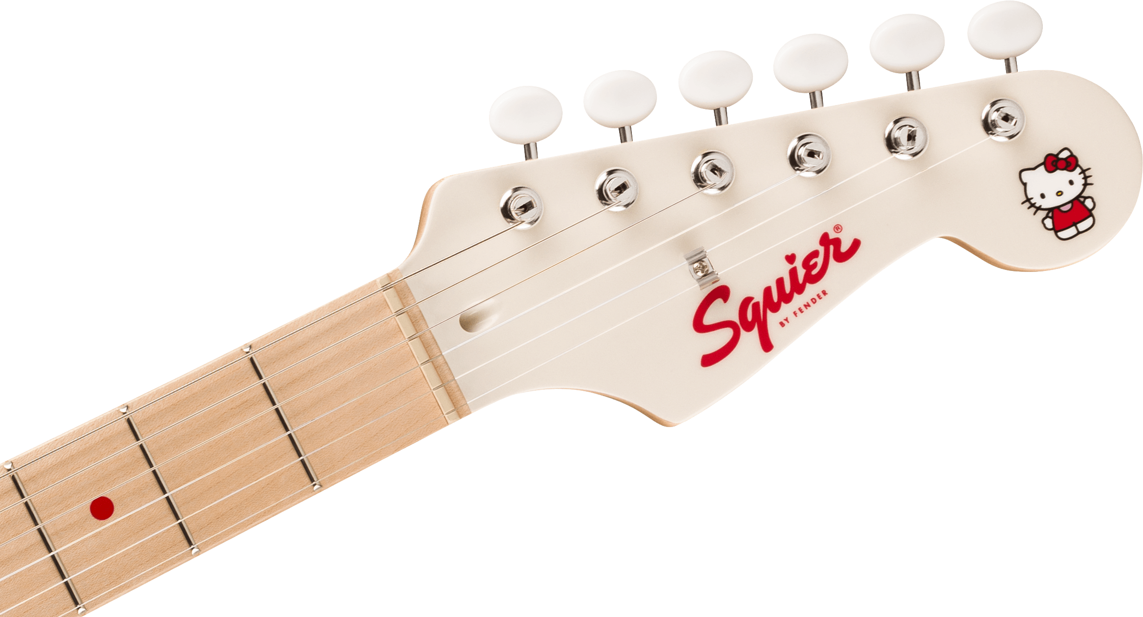 Squier by Fender Limited Edition Hello Kitty Stratocaster Electric Guitar, Maple FB, White |  SQUIER BY FENDER |  ELECTRIC GUITAR |  Zoso Music