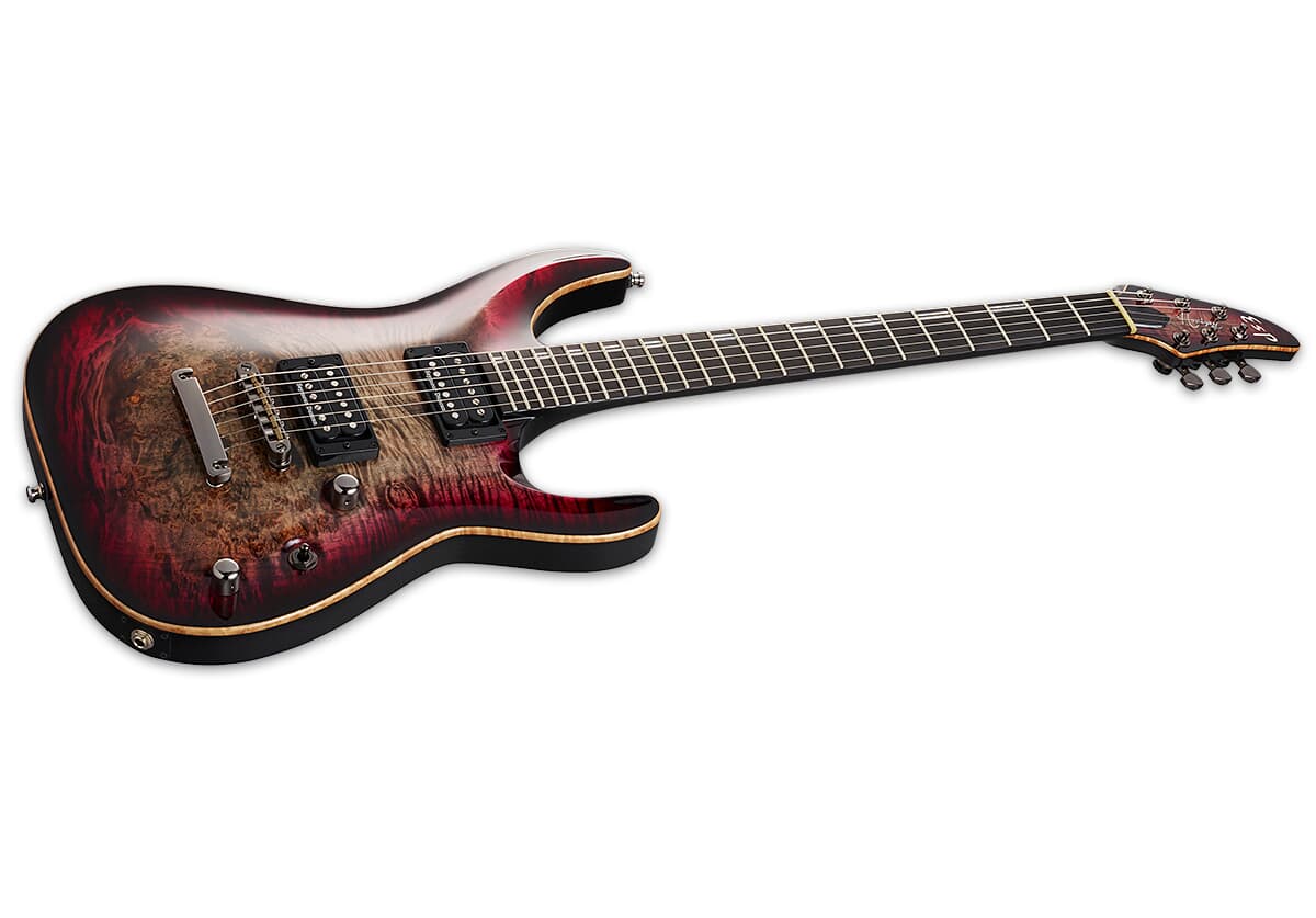 ESP Original HORIZON-CTM NT/Burl Maple - Reptile Red Burst [MIJ - Made in Japan] |  ESP |  BASS GUITAR |  Zoso Music