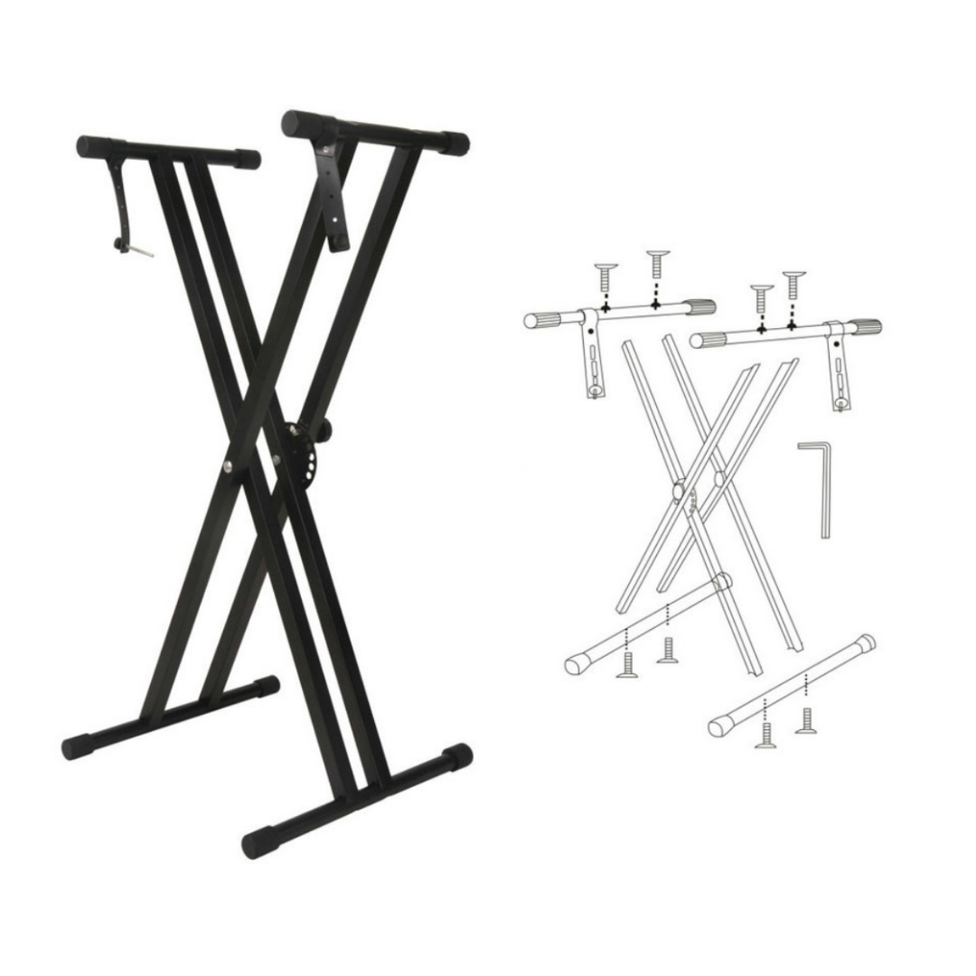 VAX X2 Single Braced Detachable Keyboard Stand | Zoso Music Sdn Bhd
