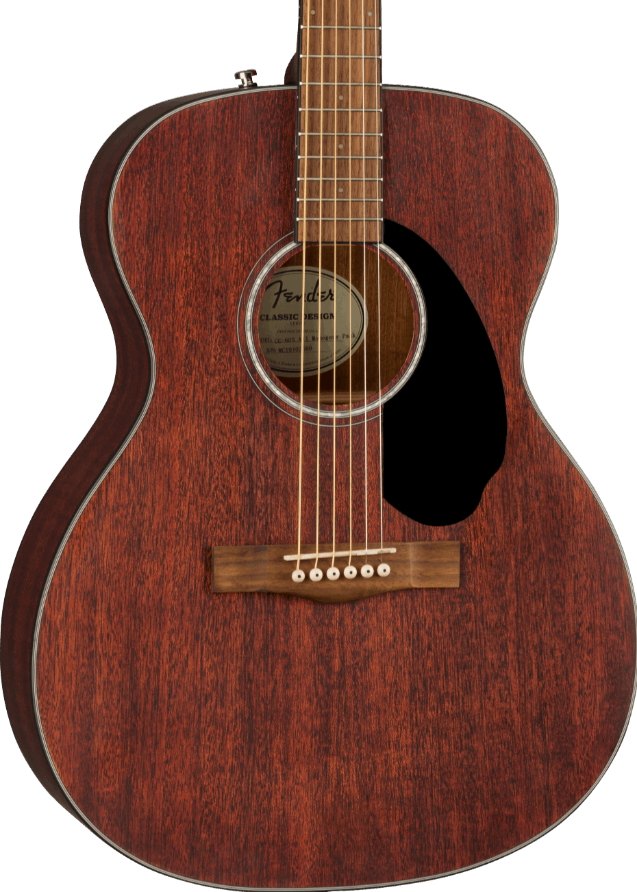 Fender CC-60S Concert Acoustic Guitar Pack V2, Walnut FB, All-Mahogany