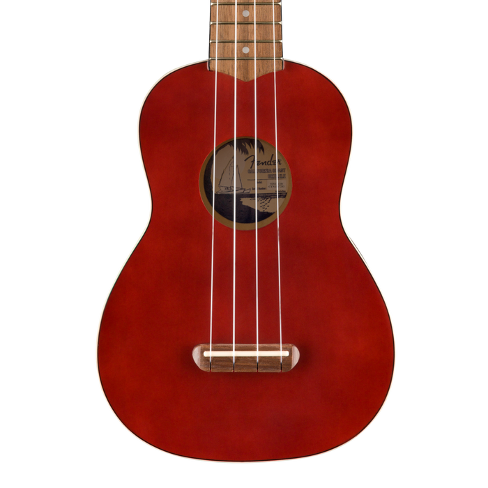 Fender Venice Soprano Ukulele, Walnut FB, Cherry