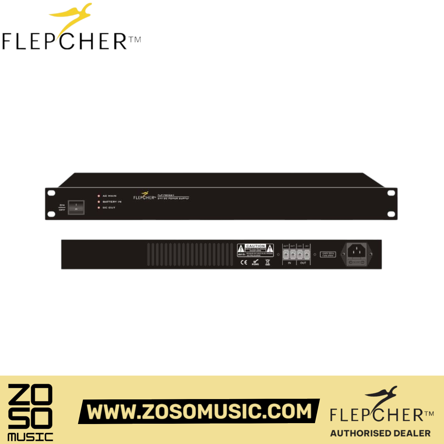 Flepcher PS 9024 24Vdc Power Supply |  FLEPCHER |  PHANTOM POWER SUPPLY |  Zoso Music