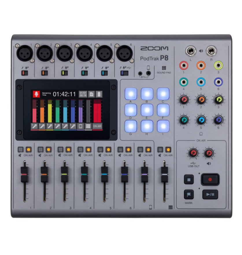 Zoom PodTrak P8 Podcast Recorder |  ZOOM |  PODCASTING |  Zoso Music
