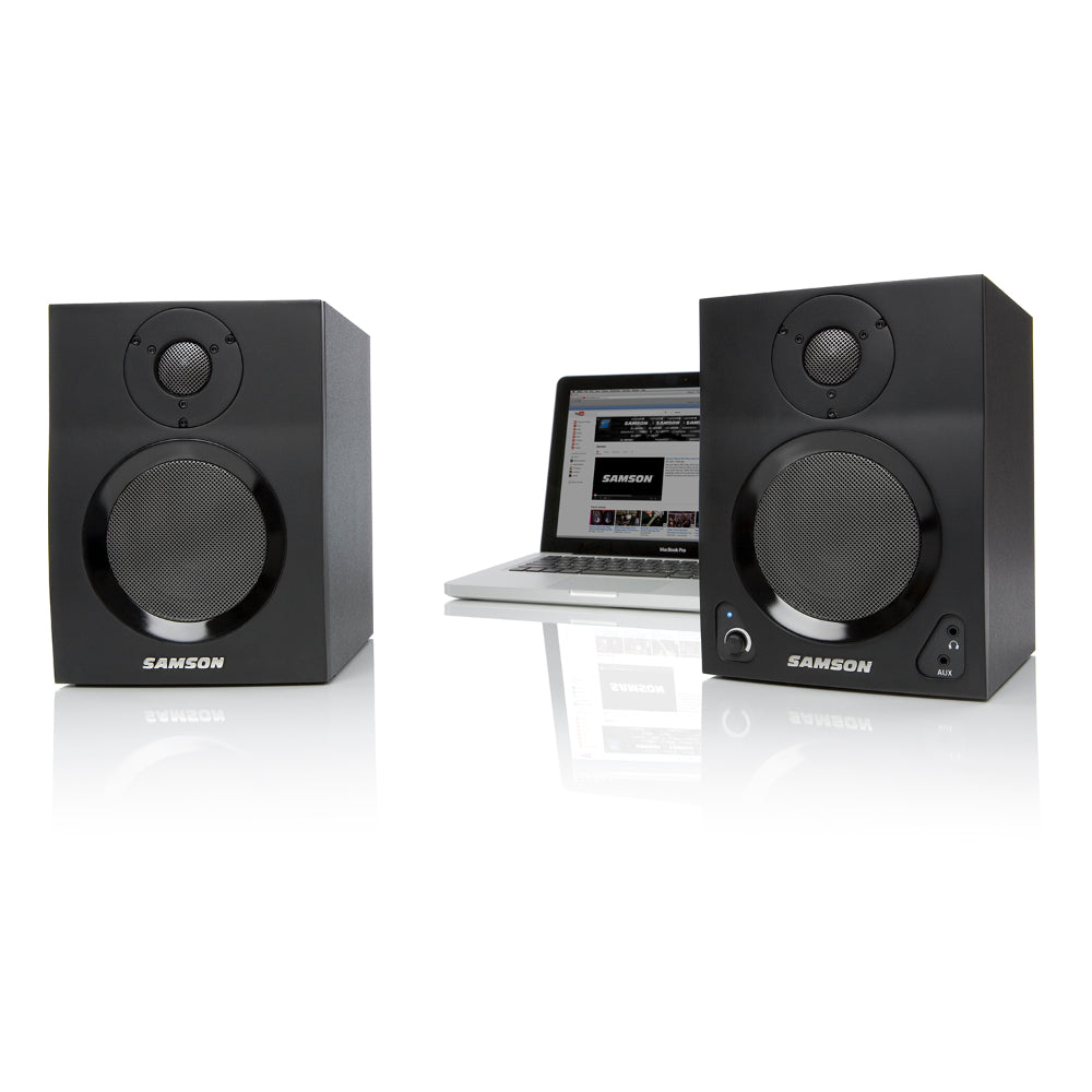 Samson MediaOne BT4 Active Studio Monitors Front View Zoso Music 