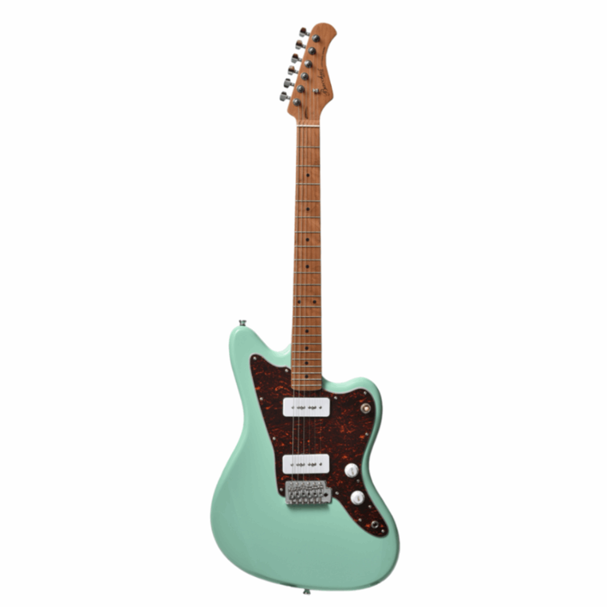 Bacchus Bjm-1rsm/m-sfg Universe Series Roasted Maple Electric Guitar, Sea Foam Green With Bag
