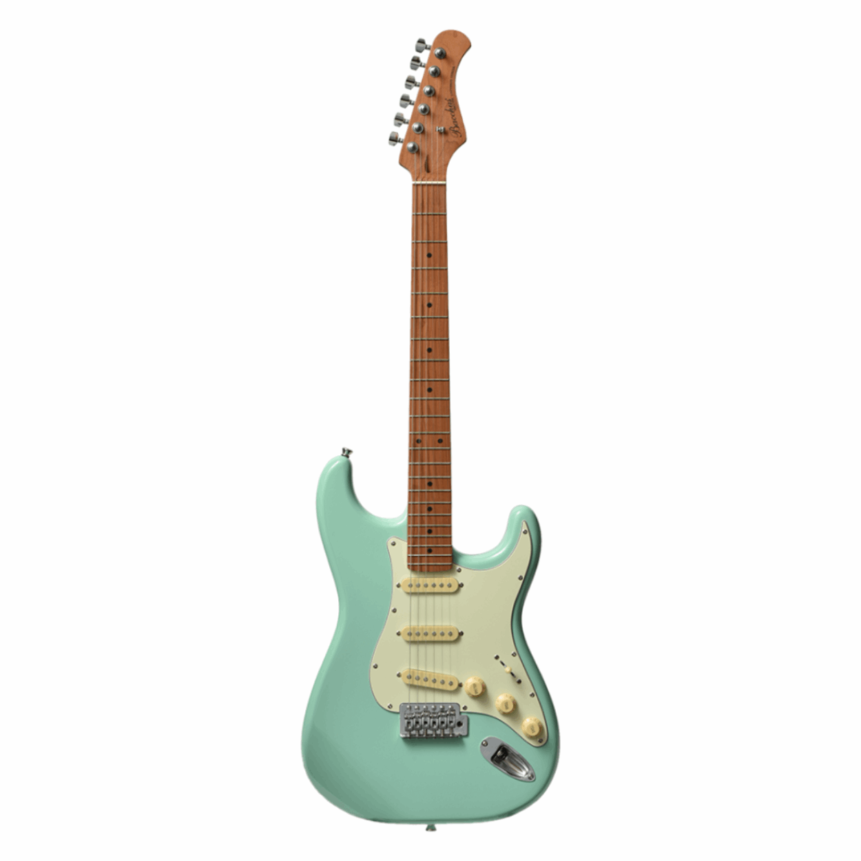 Bacchus Bst-1-rsm/m-sfg Universe Series Roasted Maple Electric Guitar, Sea Foam Green With Bag