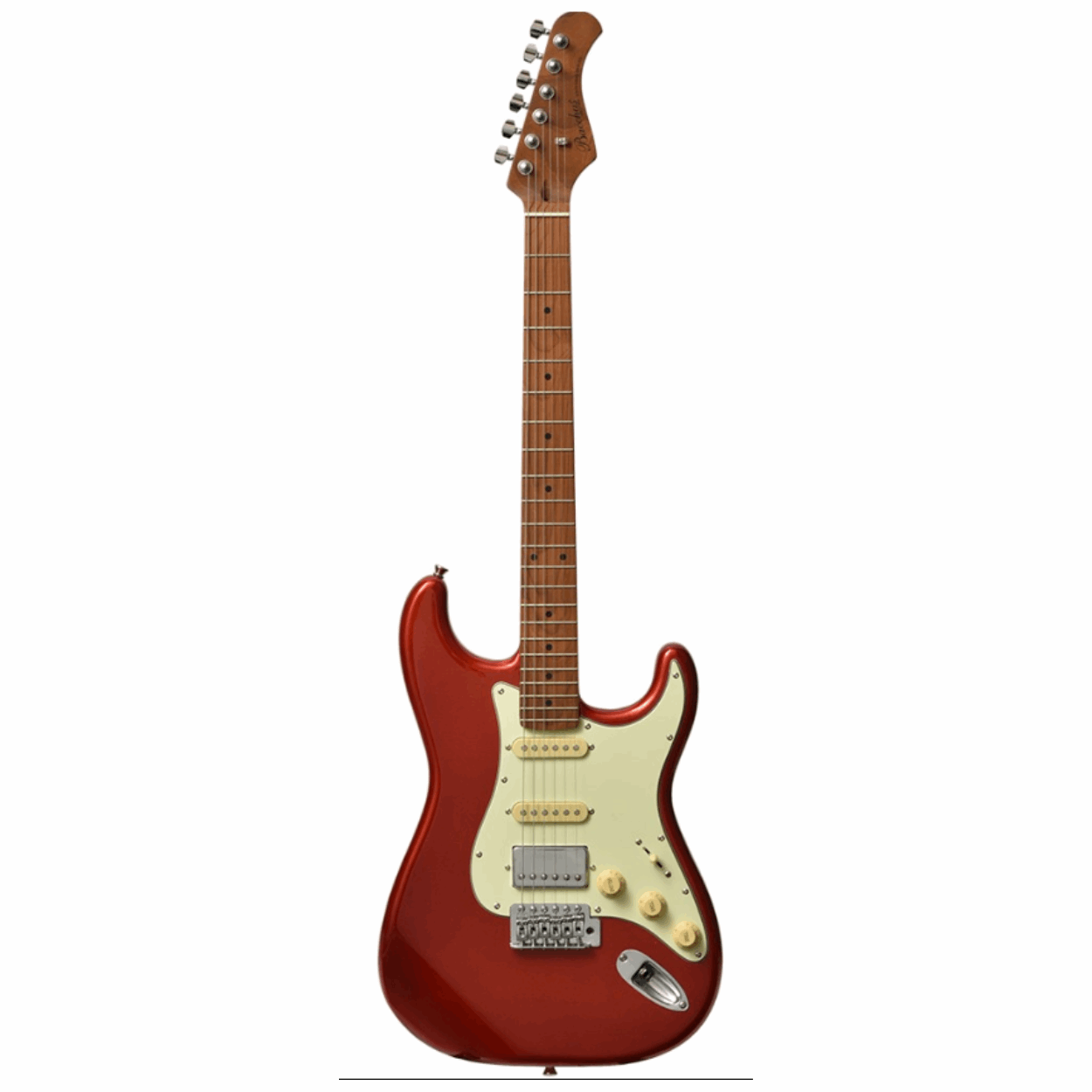 Bacchus Bst-2-rsm/m-car Universe Series Roasted Maple Electric Guitar, Candy Apple Red With Bag