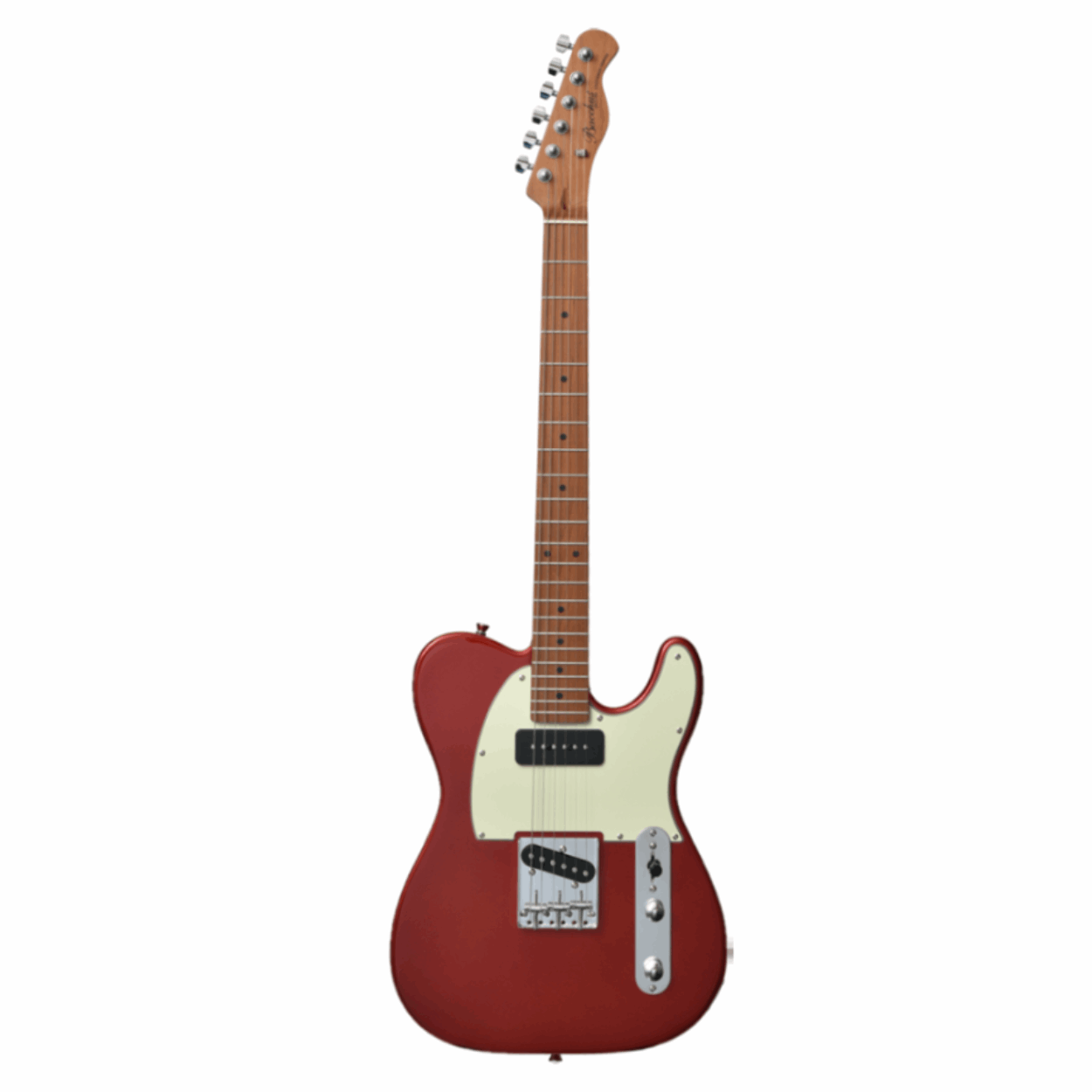 Bacchus Bte-2-rsm/m-car Universe Series Roasted Maple Electric Guitar, Candy Apple Red With Bag