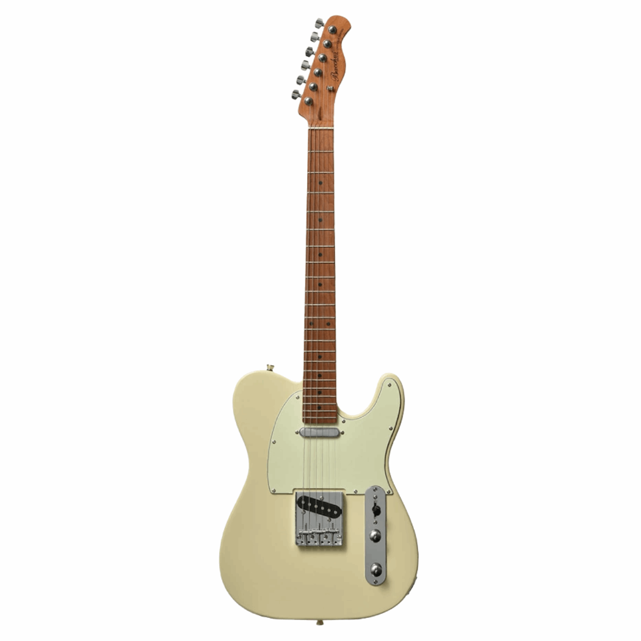 Bacchus Bte-1-rsm/m-owh Universe Series Roasted Maple Electric Guitar, Olympic White With Bag
