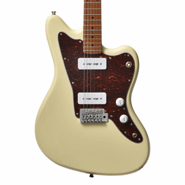 Bacchus Bjm-1rsm/m-owh Universe Series Roasted Maple Electric Guitar, Olympic White With Bag