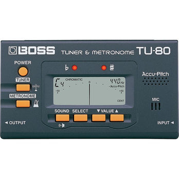 Boss TU-80 Guitar Tuner & Metronome - Black | Zoso Music Sdn Bhd