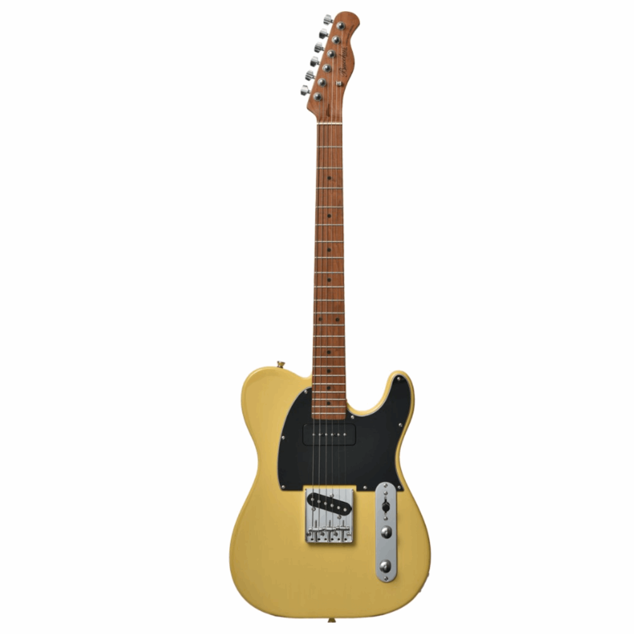 Bacchus Bte-2-rsm/m-bbd Universe Series Roasted Maple Electric Guitar, Butterscotch Blonde With Bag