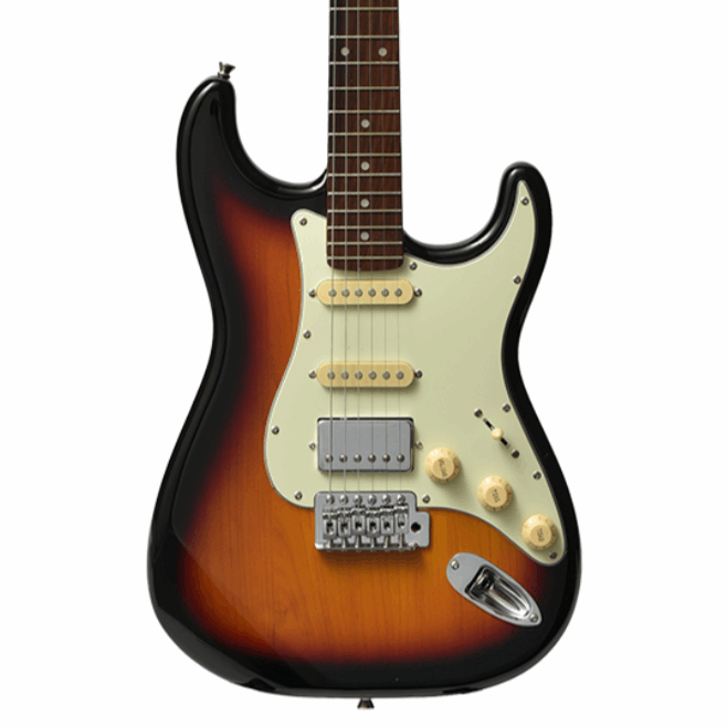 Bacchus Bst-2-rsm/r-3ts Universe Series Roasted Maple Electric Guitar,3 Tone Sunburst With Bag