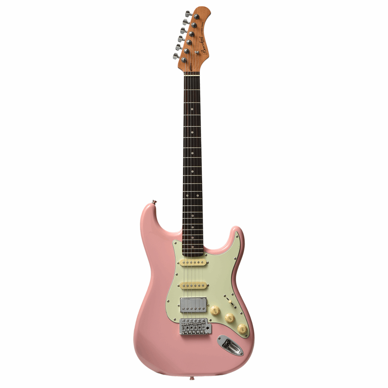Bacchus Bst-2-rsm/m-slpk Universe Series Roasted Maple Electric Guitar, Shell Pink With Bag