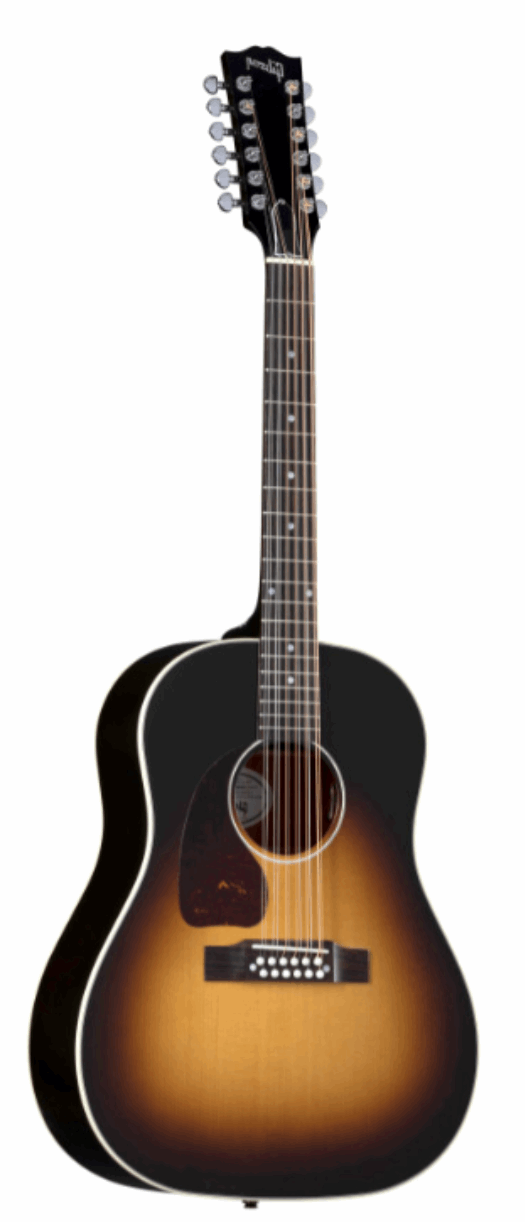 Gibson J-45 Standard 12-String (Left-handed)  Acoustic Guitar, Vintage Sunburst (MCRS4512VSL)