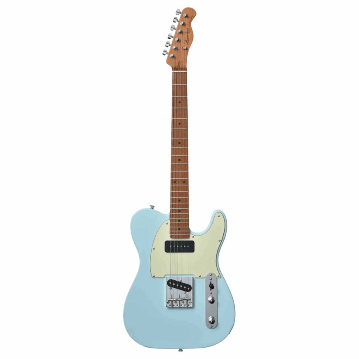 Bacchus Bte-2-rsm/m-sob Universe Series Roasted Maple Electric Guitar, Pastel Sonic Blue With Bag