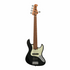 Bacchus Wjb5-630-rsm/m-blk Universe Series Roasted Maple 5-string Electric Bass, Black With Bag