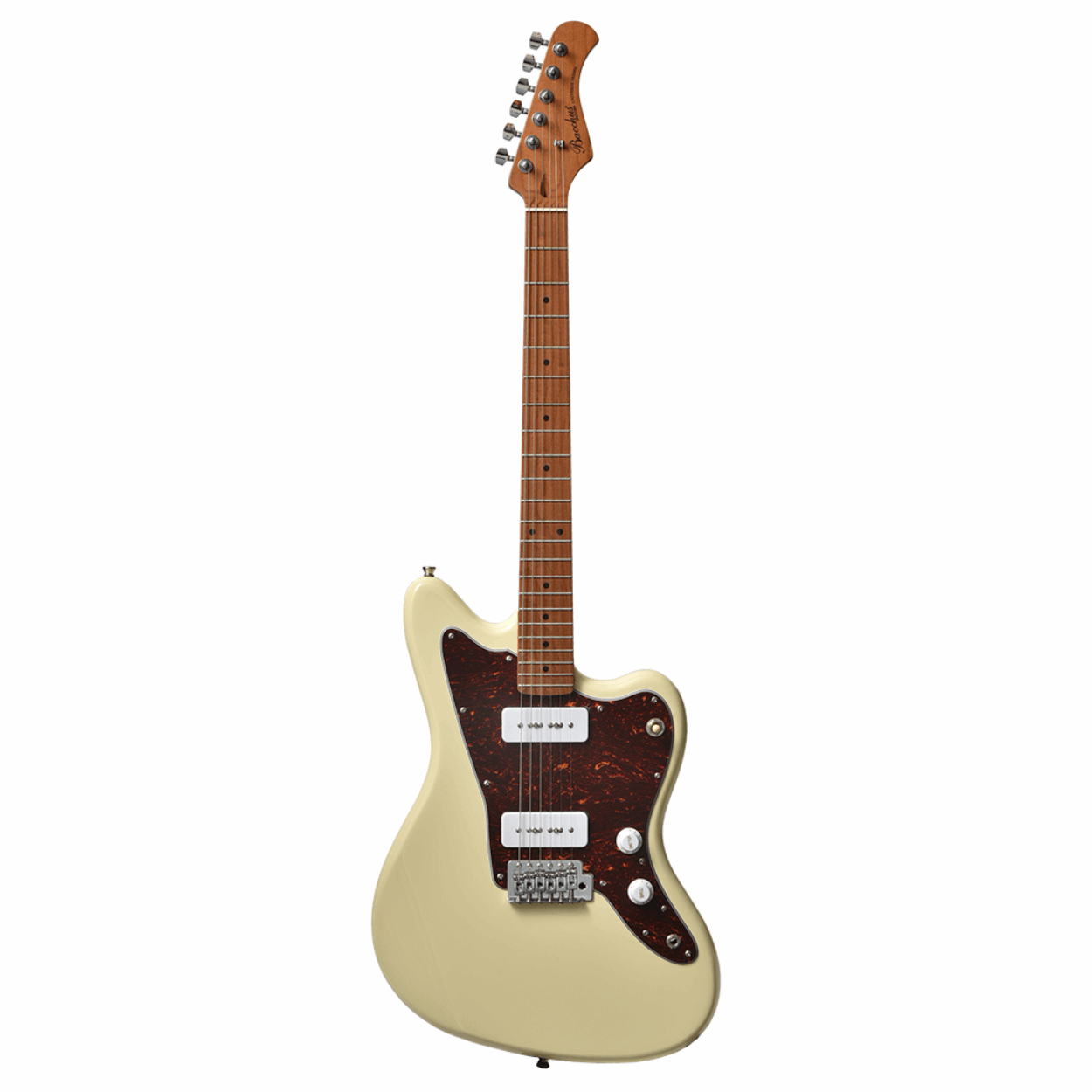 Bacchus Bjm-1rsm/m-owh Universe Series Roasted Maple Electric Guitar, Olympic White With Bag