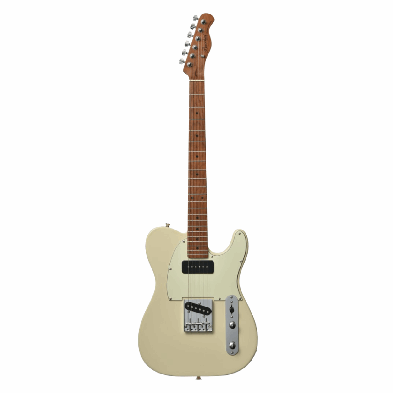 Bacchus Bte-2-rsm/m-owh Universe Series Roasted Maple Electric Guitar, Olympic White With Bag