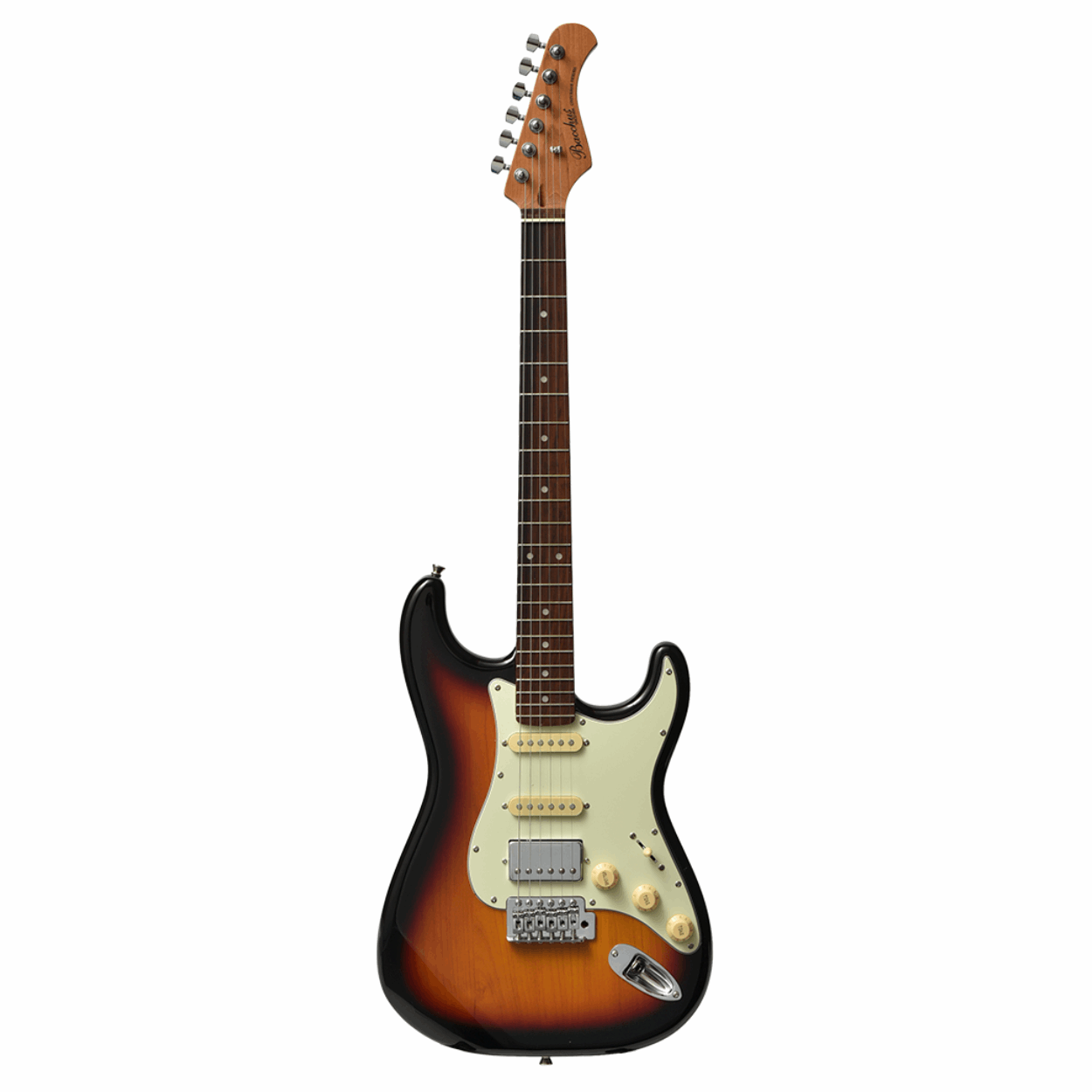 Bacchus Bst-2-rsm/m-3ts Universe Series Roasted Maple Electric Guitar, 3 Tone Sunburst With Bag
