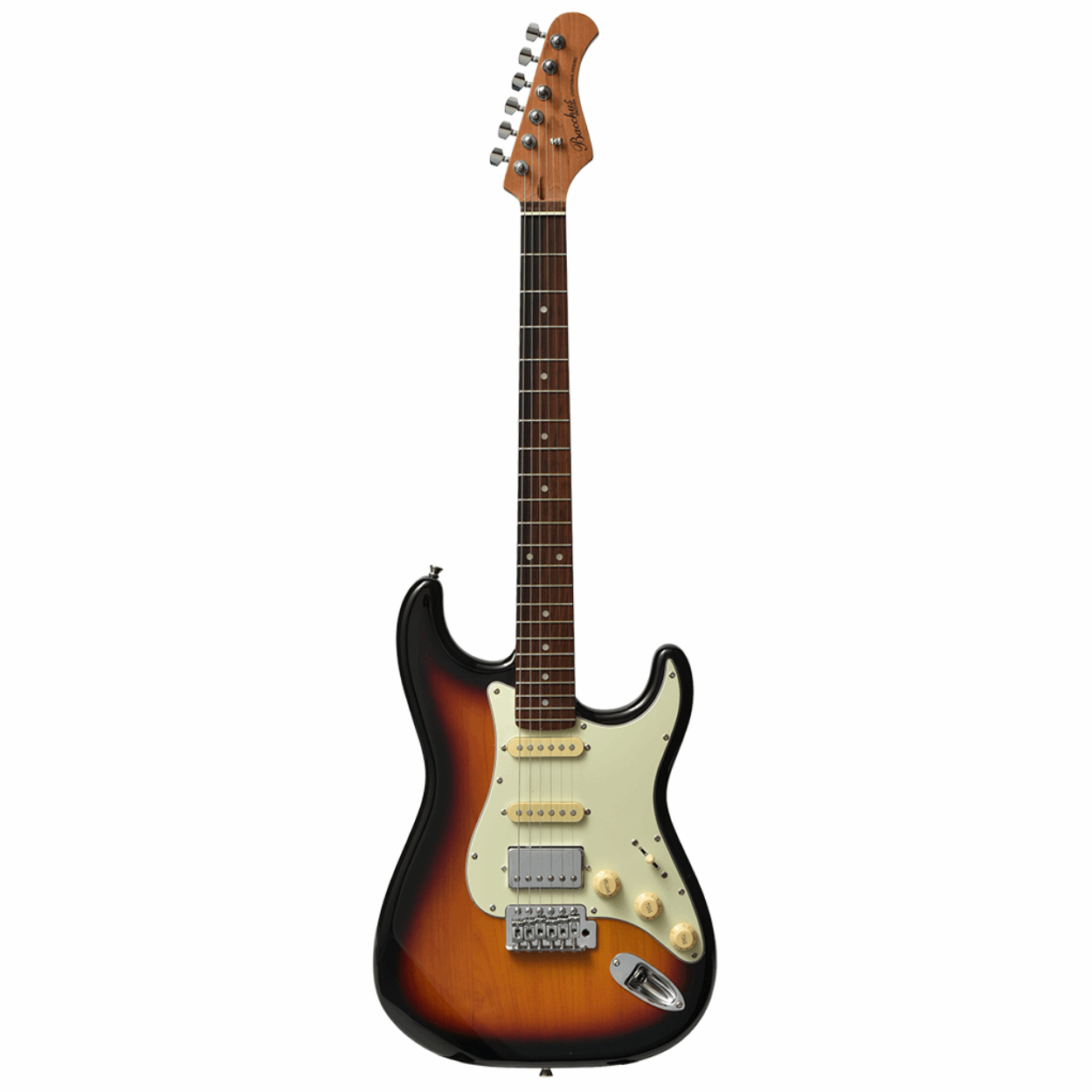 Bacchus Bst-2-rsm/r-3ts Universe Series Roasted Maple Electric Guitar,3 Tone Sunburst With Bag