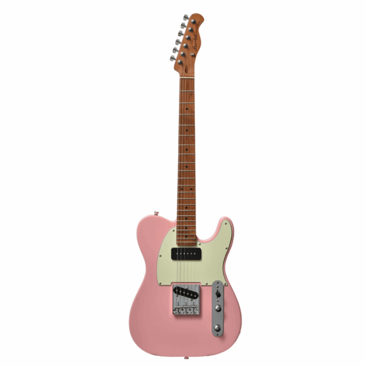 Bacchus Bte-2-rsm/m-slpk Universe Series Roasted Maple Electric Guitar, Shell Pink With Bag