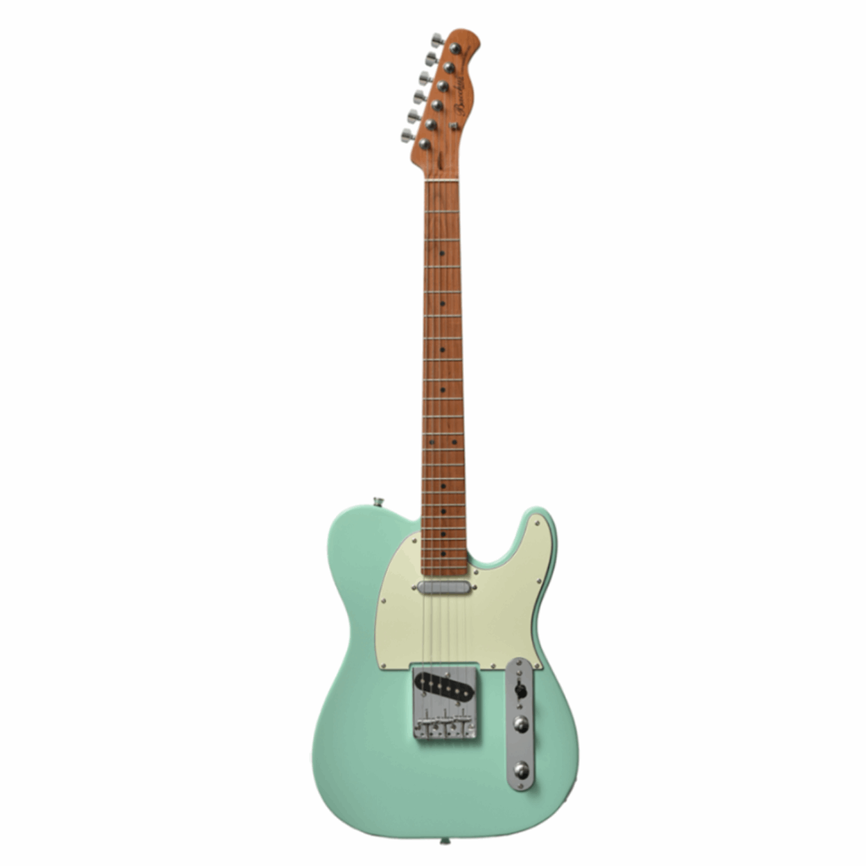 Bacchus Bte-1-rsm/m-sfg Universe Series Roasted Maple Electric Guitar, Sea Foam Green With Bag