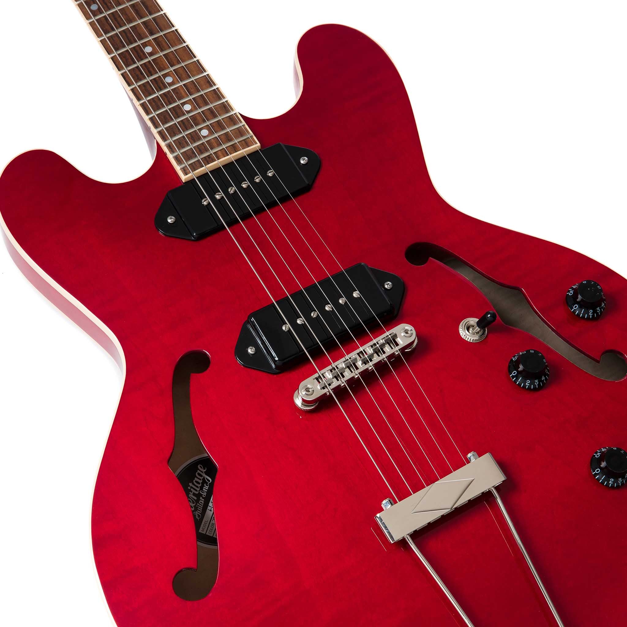 Heritage Standard H-530 Hollow Electric Guitar with Case, Trans Cherry |  HERITAGE |  ELECTRIC GUITAR |  Zoso Music