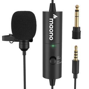 Maono AU-100R Rechargeable Lavalier microphone |  MAONO |  MICROPHONE-CAMERA |  Zoso Music