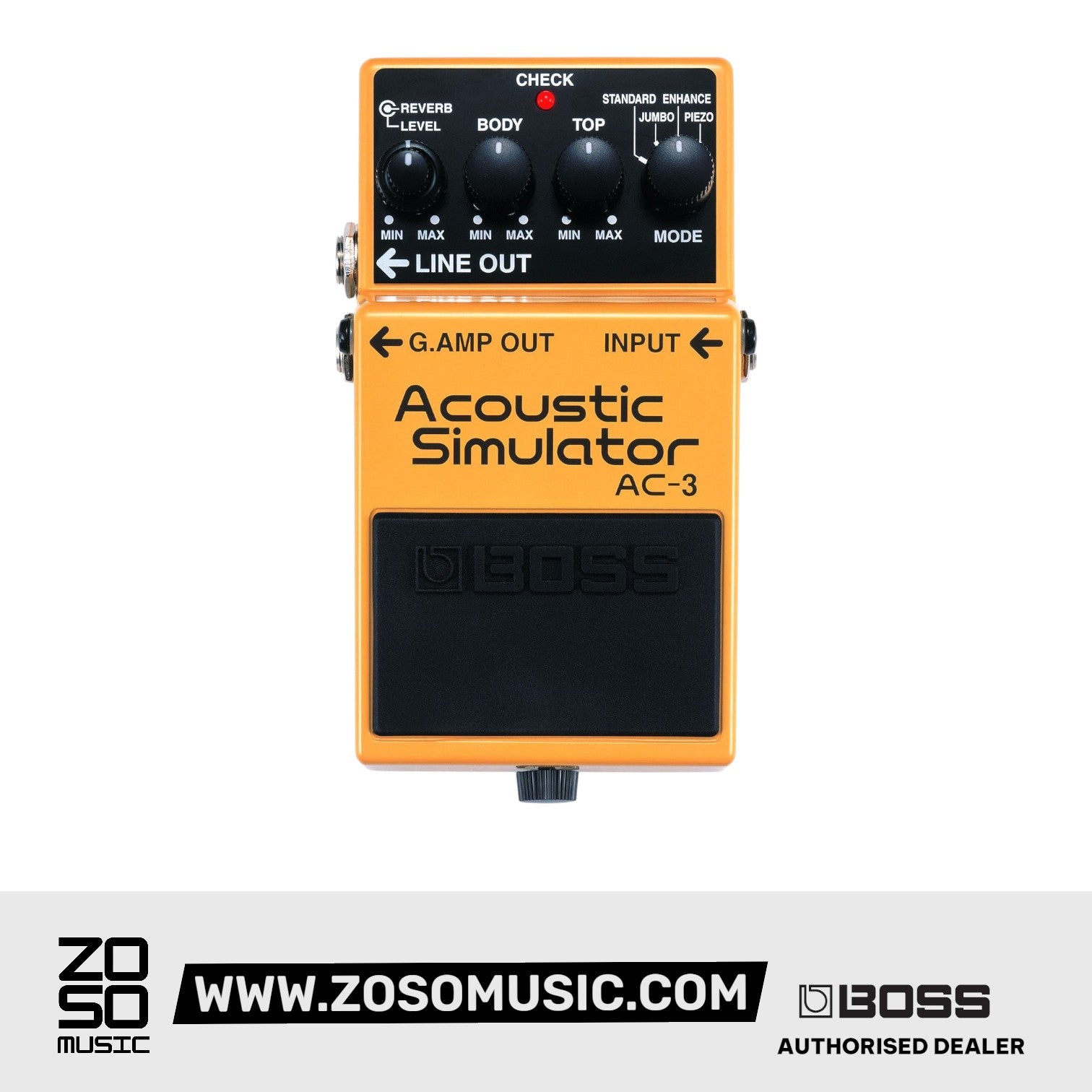 BOSS AC-3 ACOUSTIC SIMULATOR PEDAL | BOSS , Zoso Music