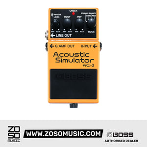 BOSS AC-3 ACOUSTIC SIMULATOR PEDAL | BOSS , Zoso Music