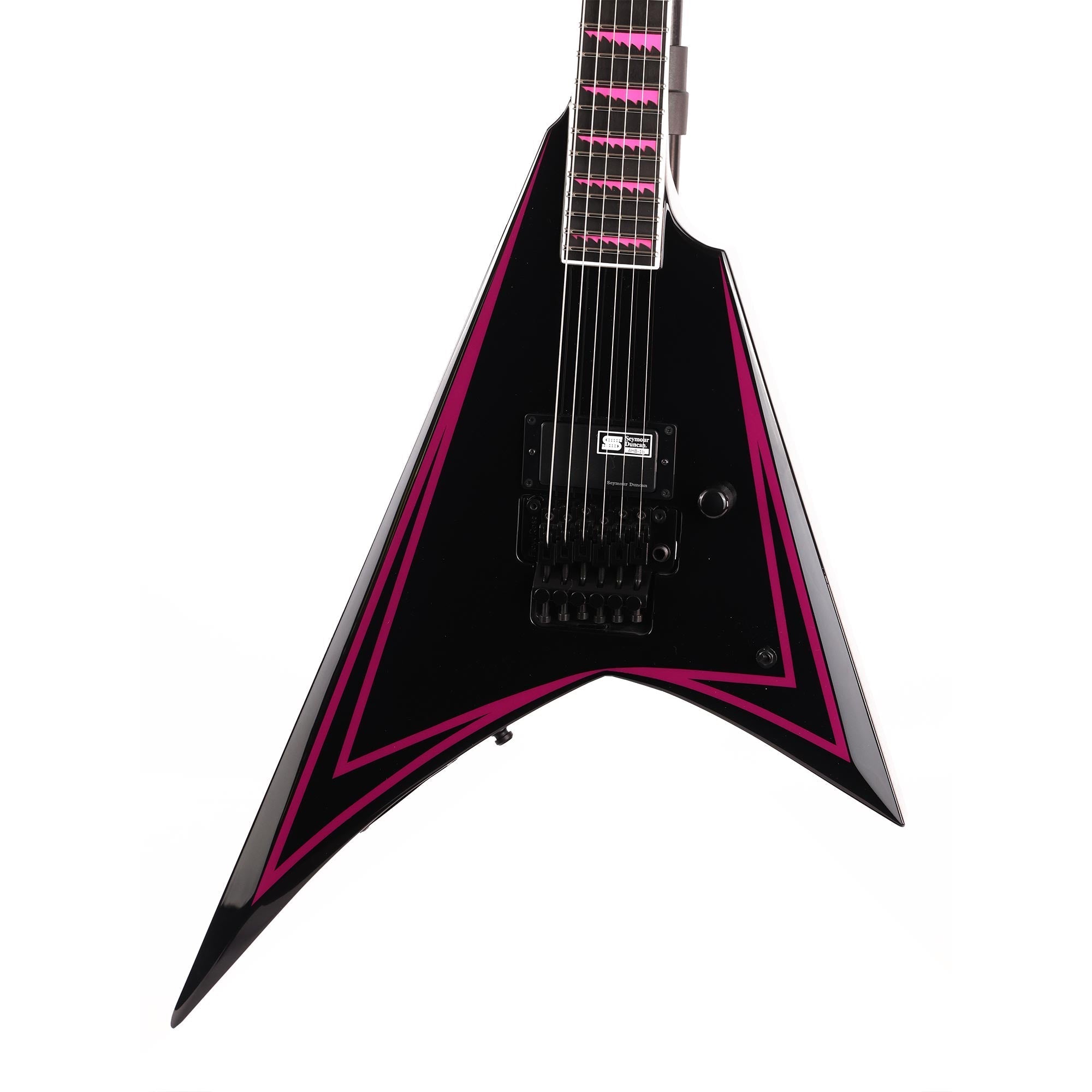 ESP Alexi Laiho Pink Sawtooth - Black with Pink Pinstripe