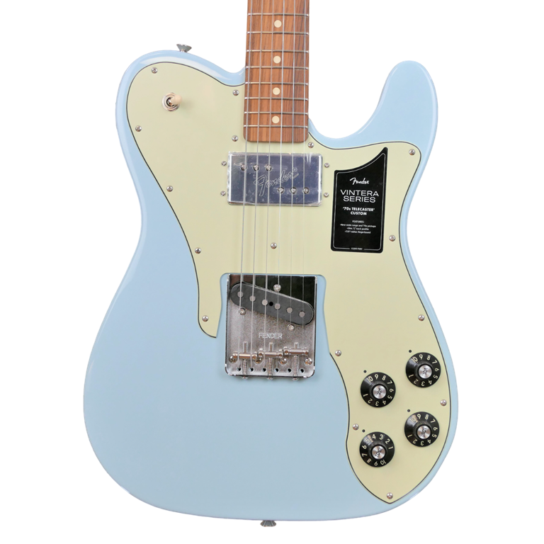 Fender Vintera 70s Telecaster Custom Electric Guitar, Pau Ferro FB, Sonic Blue