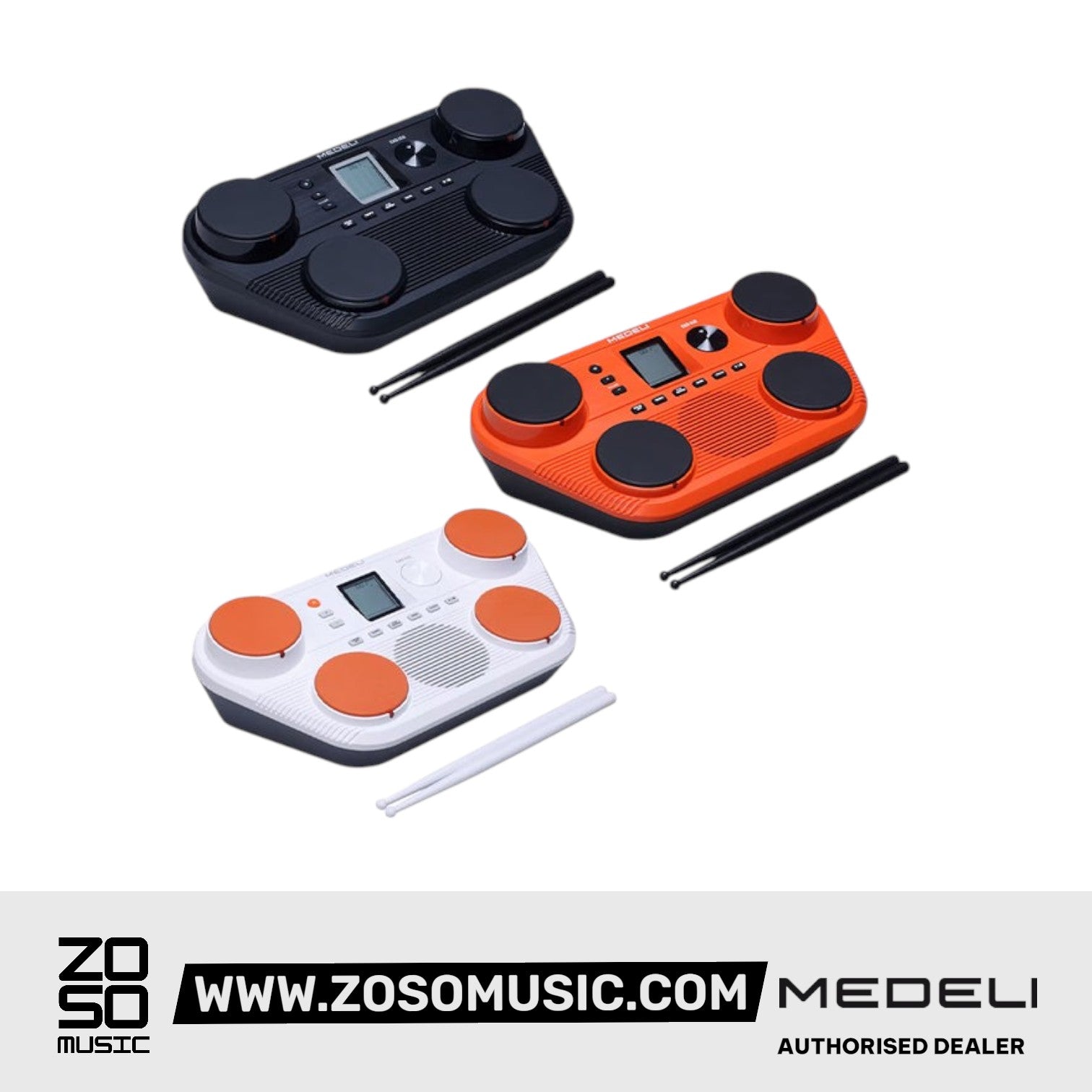 Medeli DD112 Portable Tabletop Electric Drum with Built In Speaker |  MEDELI |  DRUM-ELECTRONIC |  Zoso Music