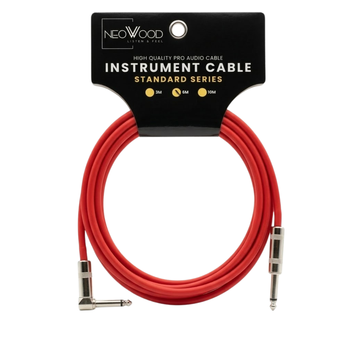 Neowood AMO002 3 & 6 Meter QTR- Right Angled QTR Instrument Cable |  NEOWOOD |  CABLES |  Zoso Music