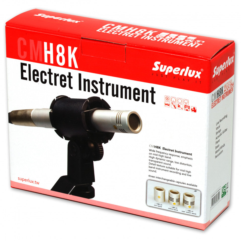 Superlux CMH8KH Electret condenser mic, super
carioid