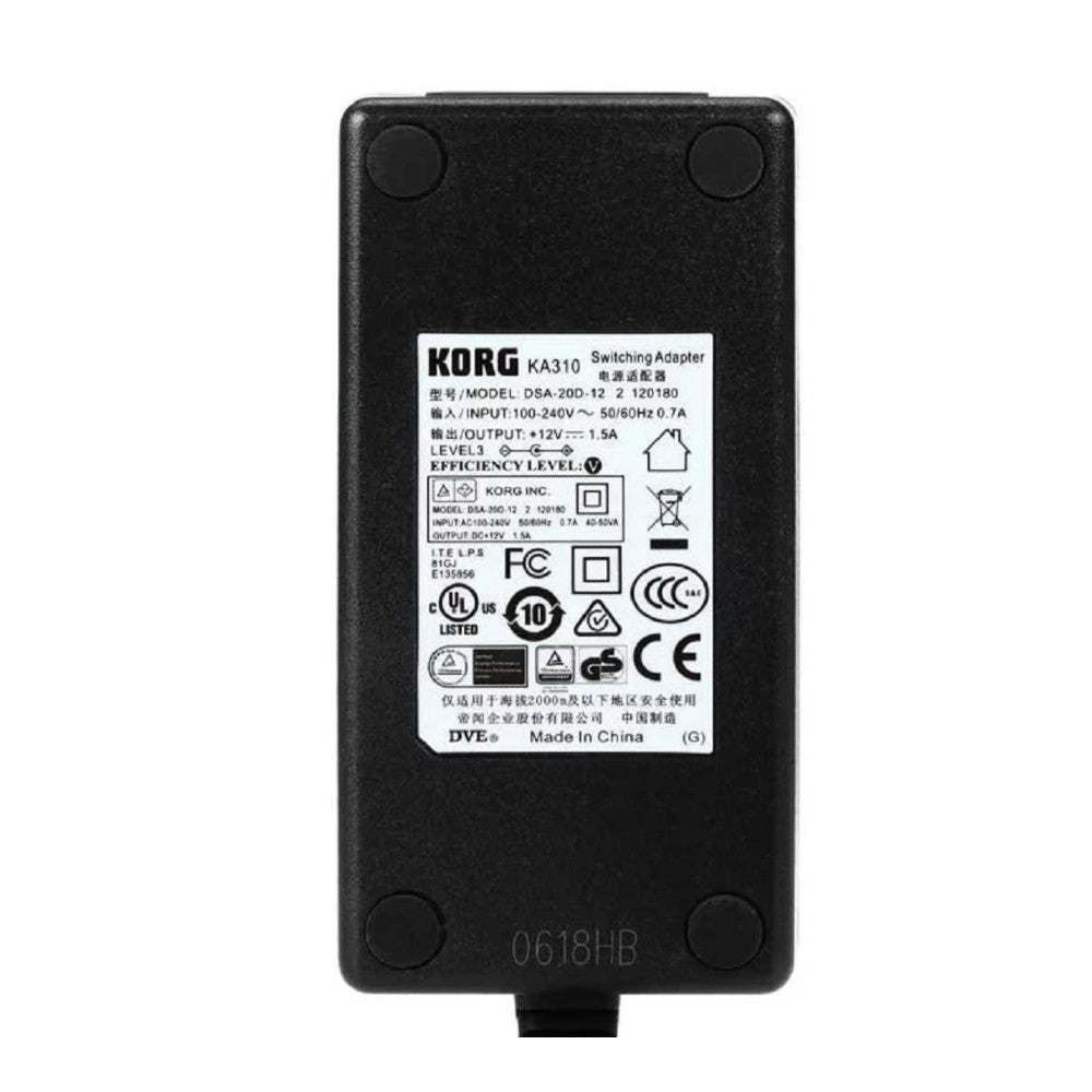 KORG KA310 12V 1500MA POWER SUPPLY - ZOSO MUSIC