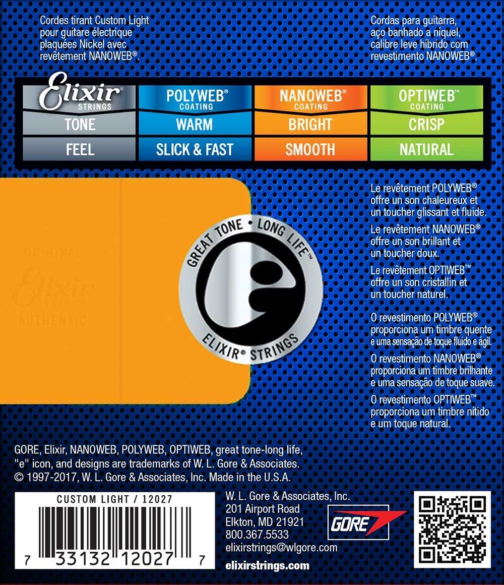 ELIXIR 12027 NANOWEB ELECTRIC GUITAR STRINGS 9-46 | ELIXIR , Zoso Music