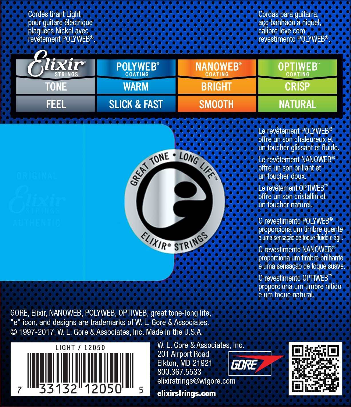 ELIXIR 12050 POLYWEB ELECTRIC GUITAR STRINGS 10-46 | ELIXIR , Zoso Music