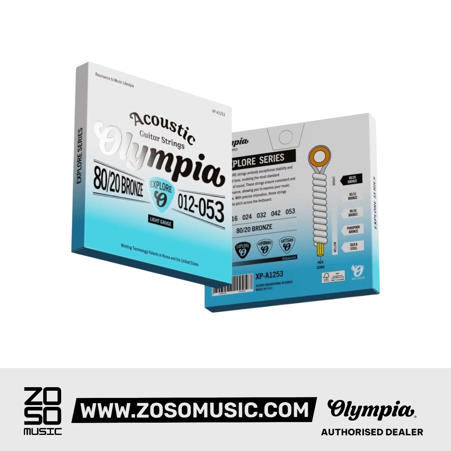 Olympia XP-A1253P Acoustic Guitar String Phosphor Bronze 12-53