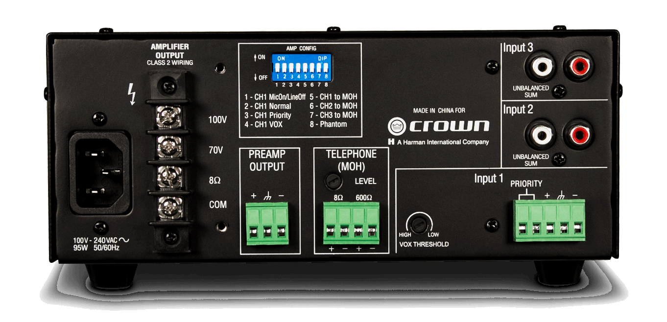 Crown 135MA Three-Input, 35-Watt Mixer/Amplifier ( 135-MA / 135 MA )
