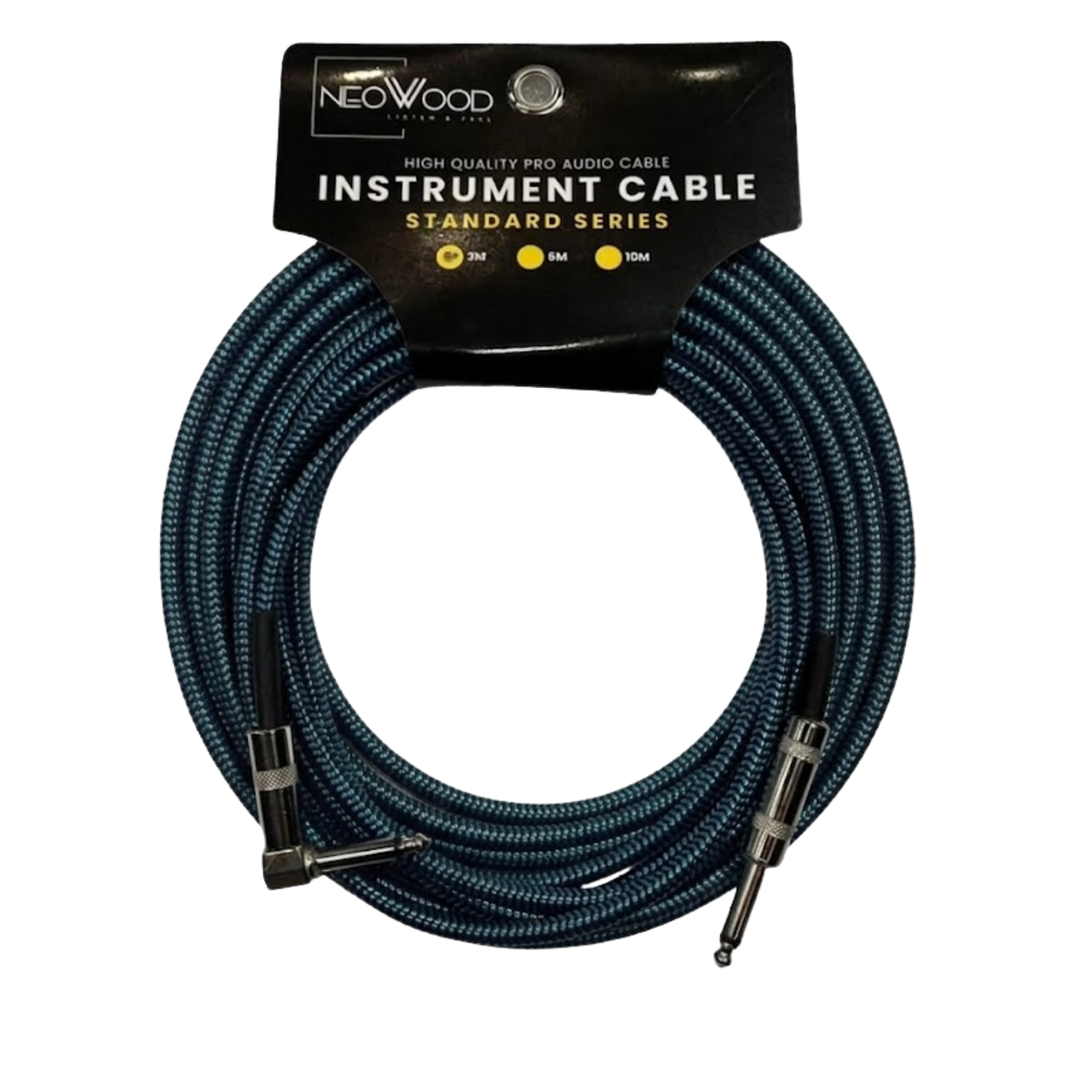 Neowood AMP006 3 Meter QTR- Right Angled QTR Instrument Cable |  NEOWOOD |  CABLES |  Zoso Music