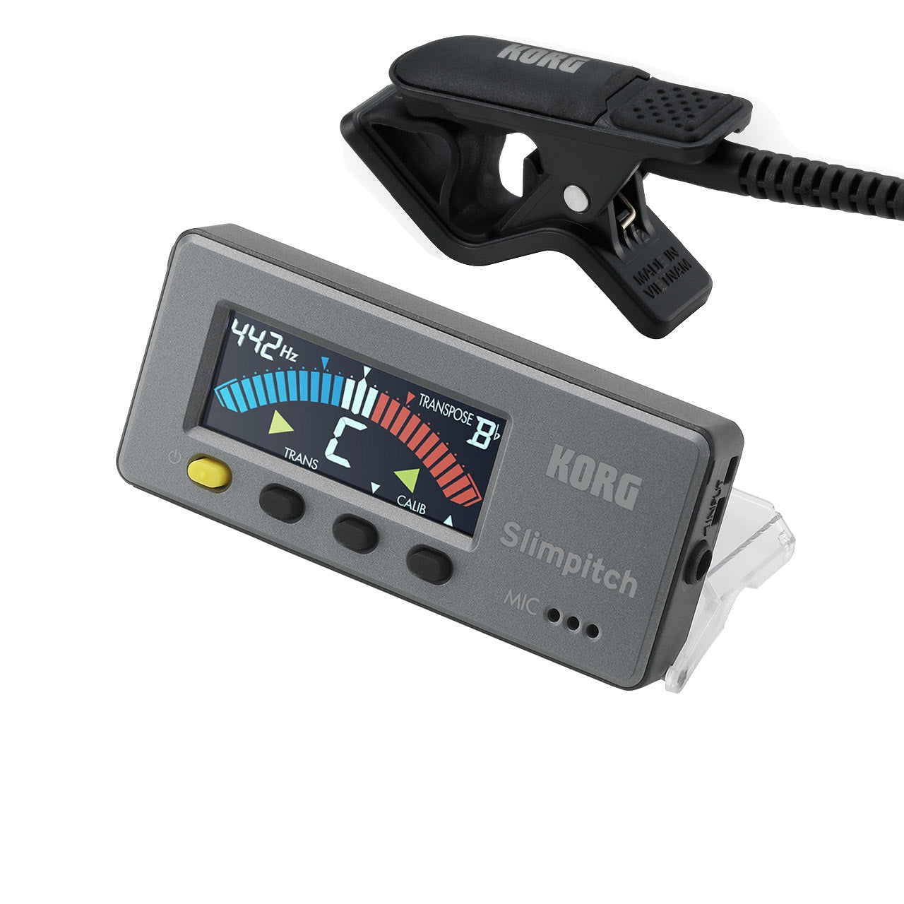 Korg SlimPitch SLM-1CM Chromatic Tuner in Gray - ZOSO MUSIC